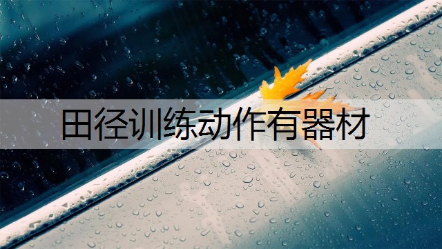 田径训练动作有器材